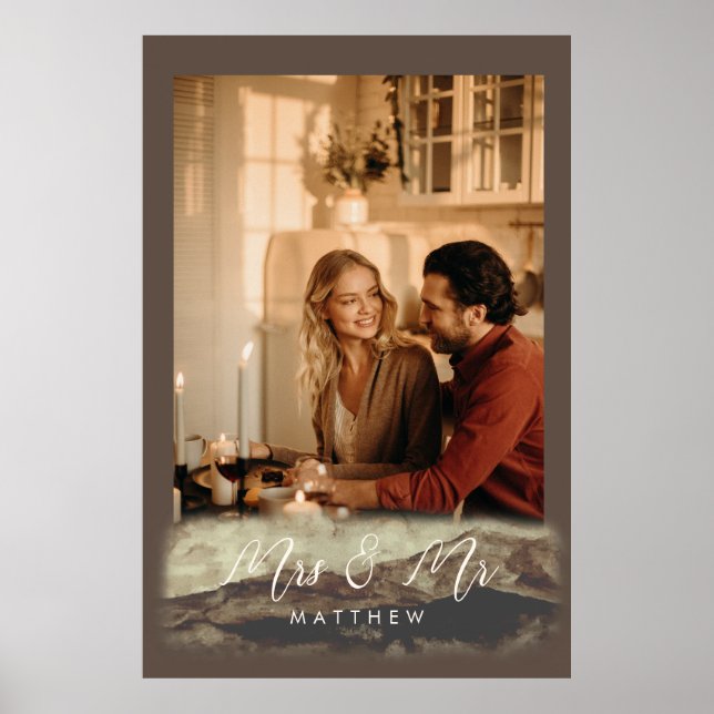 Newly Weds Mrs&Mr Rocky Landscape Foto Poster (Vorne)