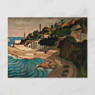 Newlyn - Blick nach Mousehole - Currie Art Postkarte