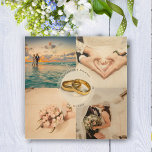 Newlyweds Couple Wedding Anniversary Foto Collage Holzdruck<br><div class="desc">Erstellen Sie Ihre eigenen,  individuellen,  frisch vermählten Paar unvergessliche Hochzeitscollage Foto Wandkunst.</div>