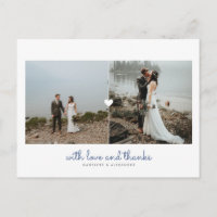 Newlyweds Diptych Vielen Dank Postcard