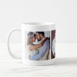 Newlyweds Hochzeitstag Foto Collage Tasse