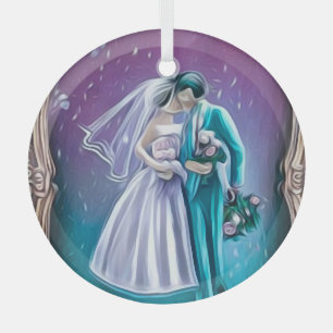 Newlyweds Ornament Aus Glas