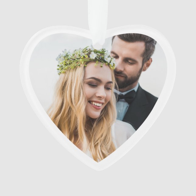 Newlywings 1. Weihnachtsfest Foto Ornament (Vorderseite)