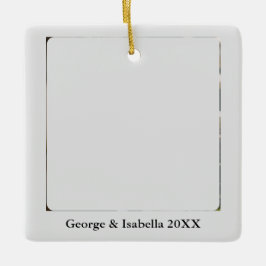 Newlywings First Christmas Personalisiert Name Fot Keramikornament