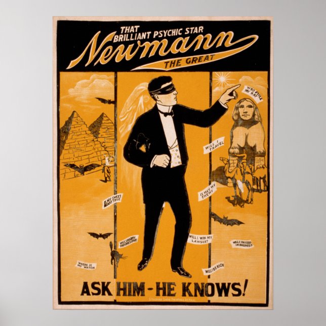 NEWMANN Magician Illusionist VAUDEVILLE Poster (Vorne)