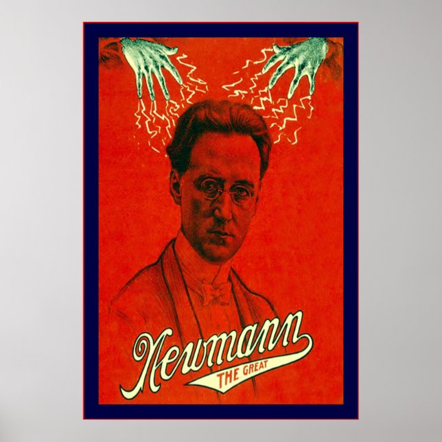 Newmann the Great ~ Vintag Magician Poster (Vorne)