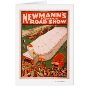 Newmanns berühmtes Magie-Straßenzelt-Showplakat