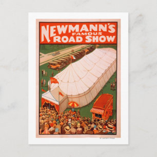 Newmanns berühmtes Magie-Straßenzelt-Showplakat Postkarte
