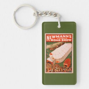 Newmanns berühmtes Magie-Straßenzelt-Showplakat Schlüsselanhänger