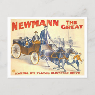 Newmanns großes Blindfold-Drive-Plakat Postkarte