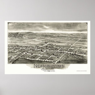 Newmanstown & Sheridan, PA Panorama Karte - 1898 Poster
