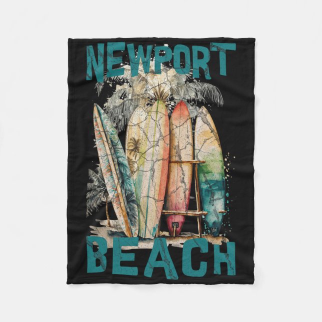 Newport Beach _2  Fleecedecke (Vorderseite)