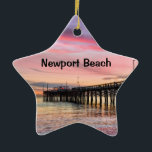 Newport Beach Balboa Pier Keramikornament<br><div class="desc">Newport Beach's Balboa Pier in sonniger Südkalifornien. Ein individualisierbares Ornament mit vielen Optionen.</div>