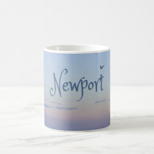 Newport Beach California Ocean Sunrise Blue Kaffeetasse
