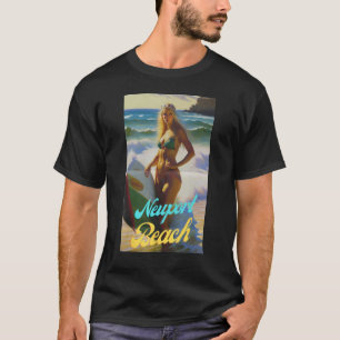 Newport Beach California Parasdise Schöne Frau T-Shirt