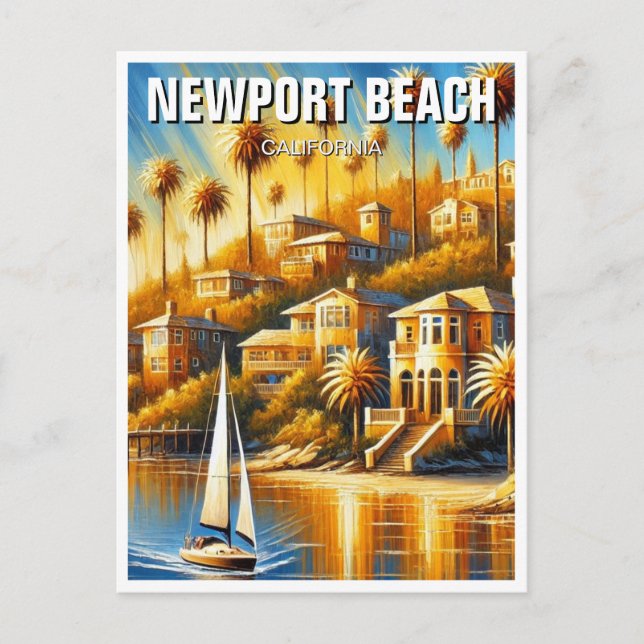 Newport Beach California Postkarte (Vorderseite)