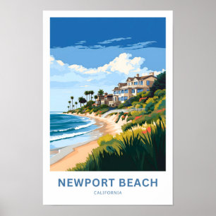 Newport Beach California Reiseplakat Poster