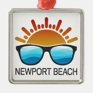 Newport Beach California Sonnenbrillen Ornament Aus Metall