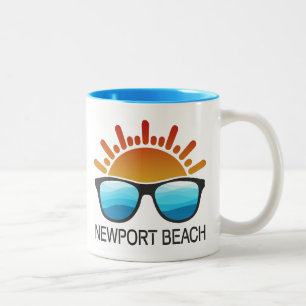 Newport Beach California Sonnenbrillen Zweifarbige Tasse