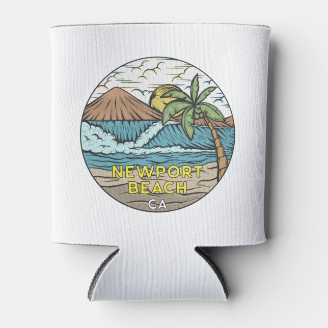 Newport Beach California Vintag Dosenkühler (Vorderseite)
