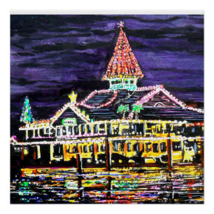 Newport Beach Christmas Poster