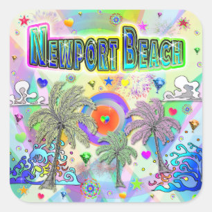 Newport Beach Deep Dream Sticker