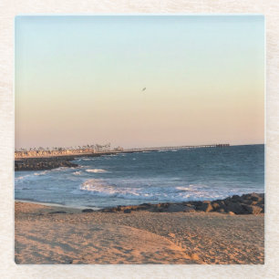 Newport Beach in Sunset, Kalifornien Glasuntersetzer