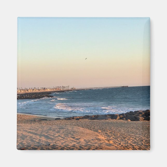 Newport Beach in Sunset, Kalifornien Magnet (Vorne)
