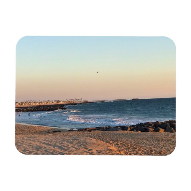 Newport Beach in Sunset, Kalifornien Magnet (Horizontal)