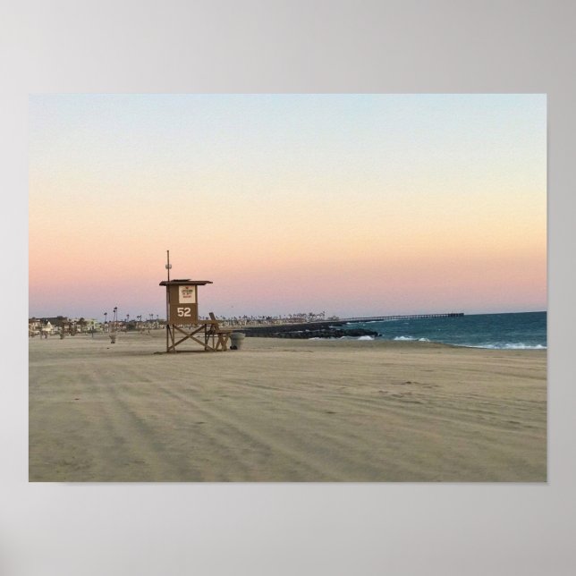 Newport Beach in Sunset, Kalifornien Poster (Vorne)