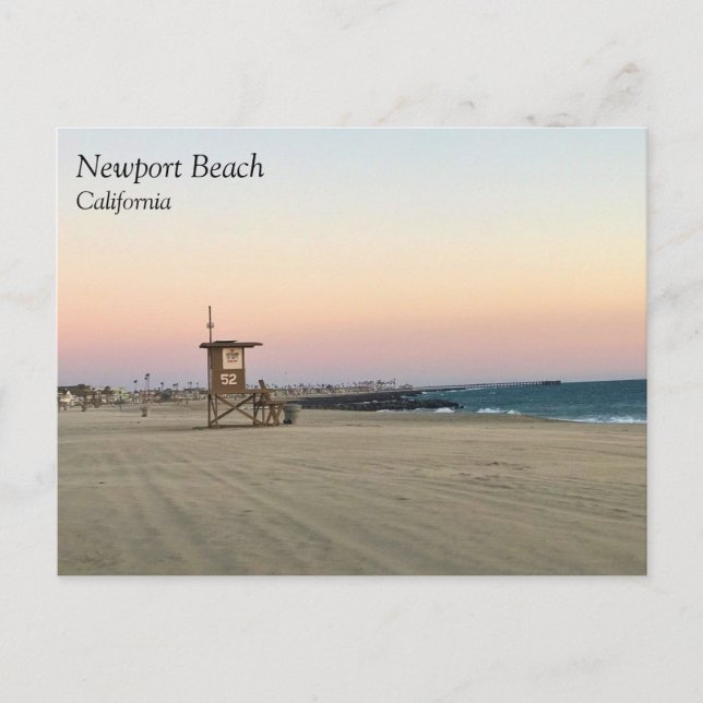 Newport Beach in Sunset, Kalifornien Postkarte (Vorderseite)