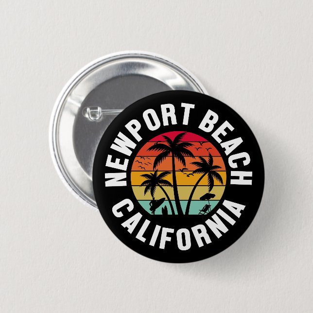 Newport Beach, Kalifornien Button (Vorne & Hinten)