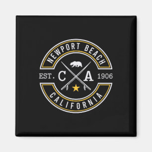 Newport Beach Kalifornien Ca Retro-Surfer Strandfr Magnet