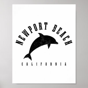 Newport Beach Kalifornien Ca Vintage-Delfin-Urlaub Poster