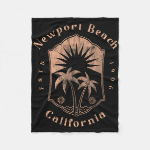 Newport Beach Kalifornien Retro Surfer Vintage Str Fleecedecke