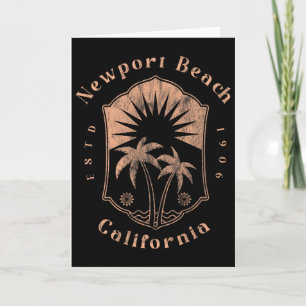 Newport Beach Kalifornien Retro Surfer Vintage Str Karte