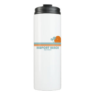 Newport Beach Kalifornien Sonne Palmen Thermosbecher