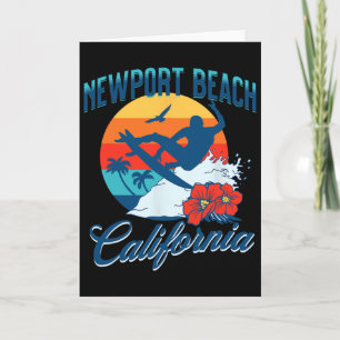 Newport Beach Kalifornien Surfen Sommerurlaub Vint Karte