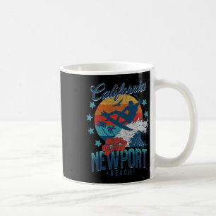 Newport Beach Kalifornien Surfen Vintage Urlaub Kaffeetasse