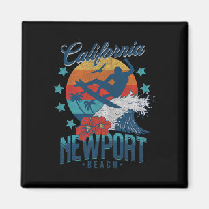 Newport Beach Kalifornien Surfen Vintage Urlaub Magnet