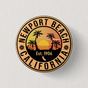 Newport Beach Kalifornien Vintage-Souvenirs Button