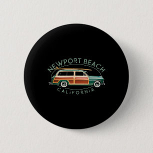 Newport Beach Kalifornien Vintage Surfen Button