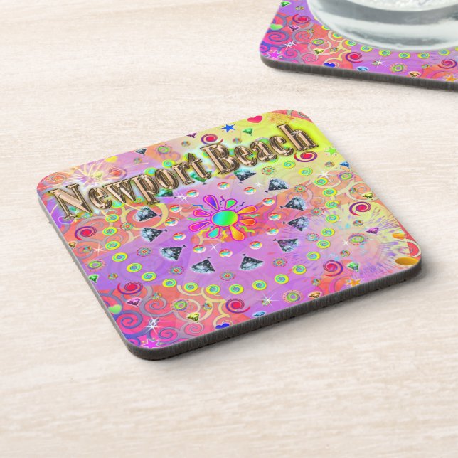 Newport Beach Lucky Golden Untersetzer (Linke Seite)