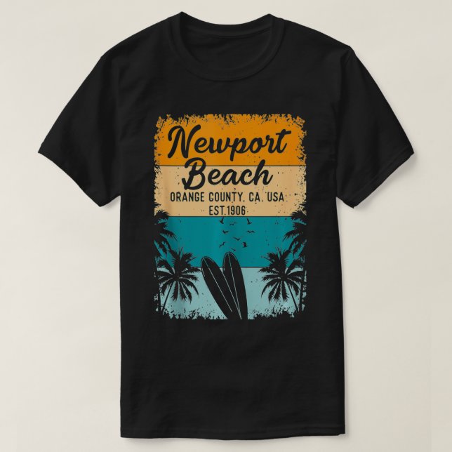 Newport Beach Orange Landkreis OC California T-Shirt (Design vorne)