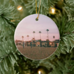 Newport Beach Pastel Sunset Keramik Ornament<br><div class="desc">Newport</div>