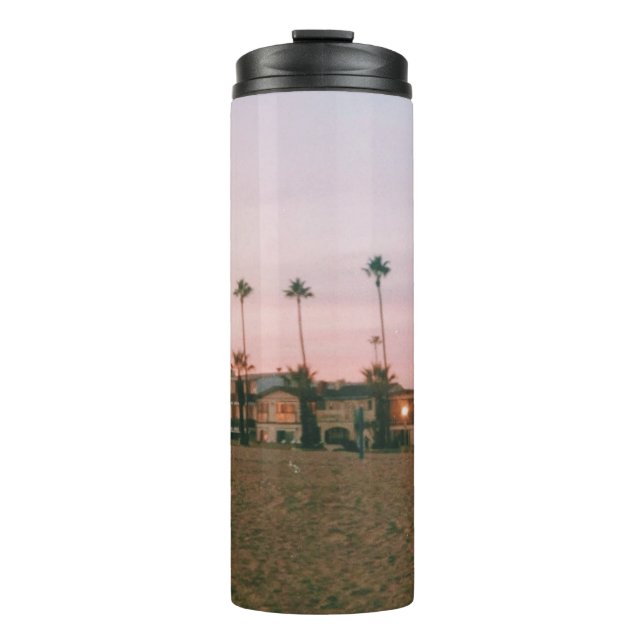 Newport Beach Pastel Sunset Thermosbecher (Vorderseite)