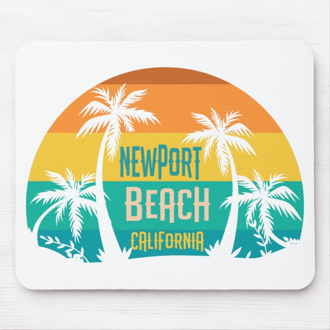 Newport Beach Retro Mousepad (Vorne)