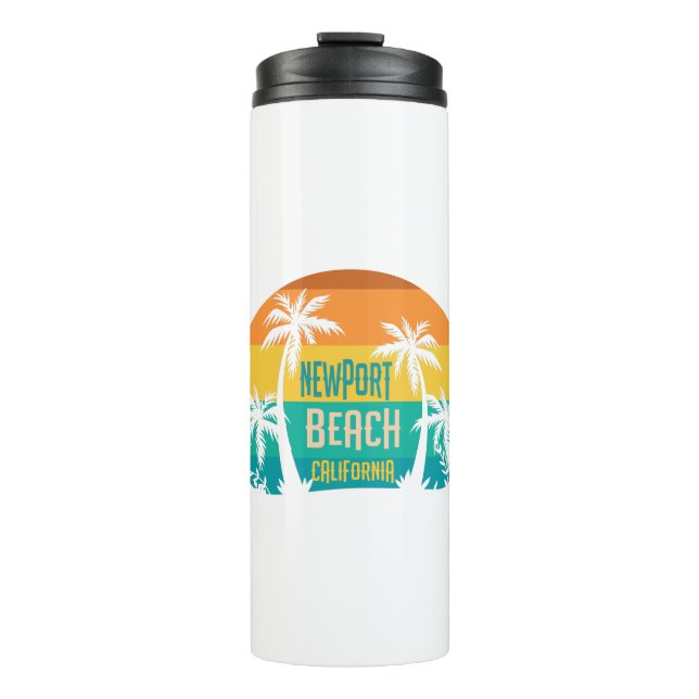 Newport Beach Retro Thermosbecher (Vorderseite)