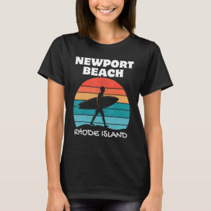 NEWPORT BEACH RHODE ISLAND SURF VINTAG SUNSET SUR T-Shirt