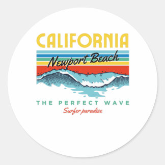 Newport Beach Runder Aufkleber